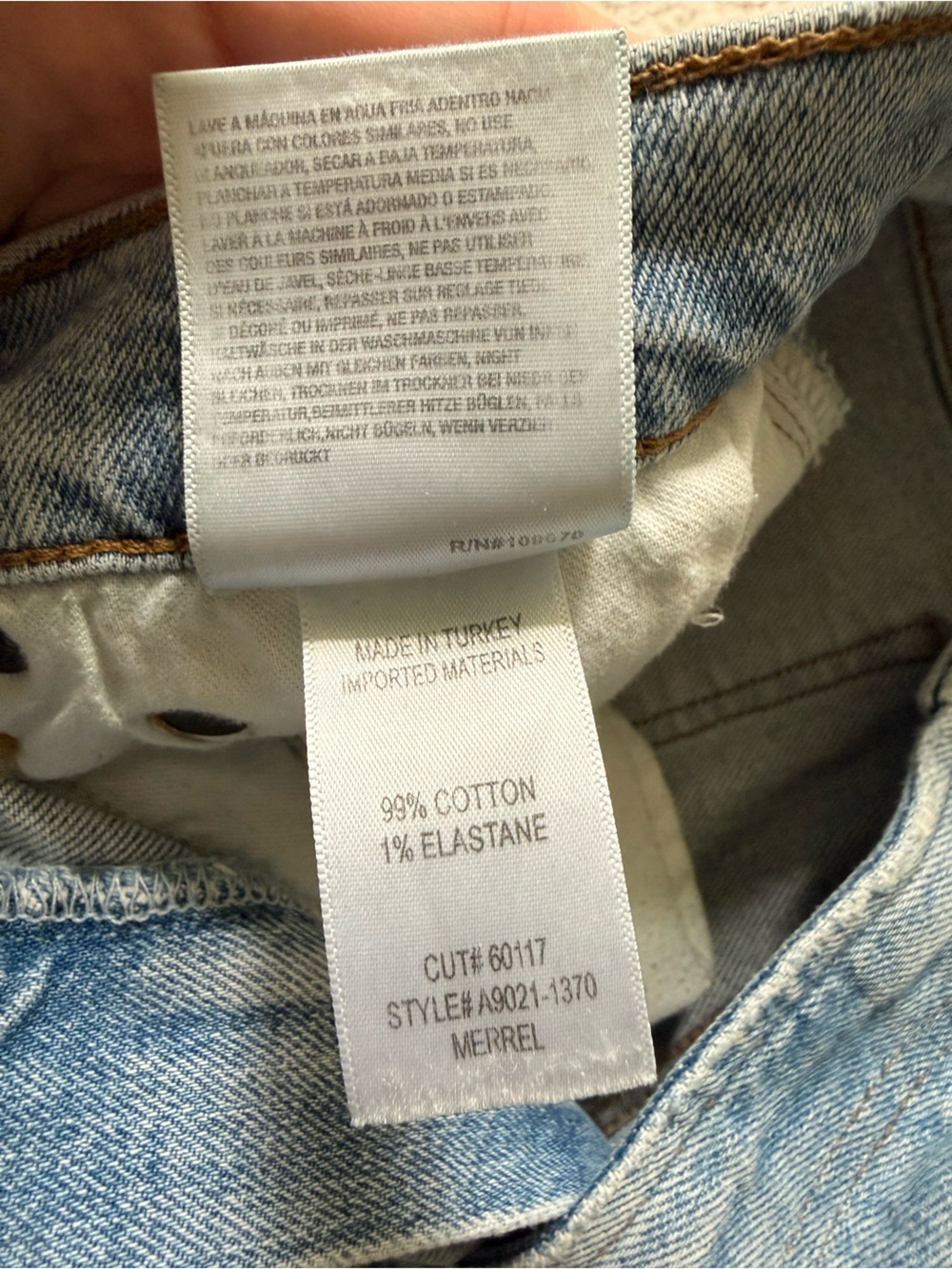 Agolde Light Blue Straight Leg Women's Jeans - Picture 5 of 5